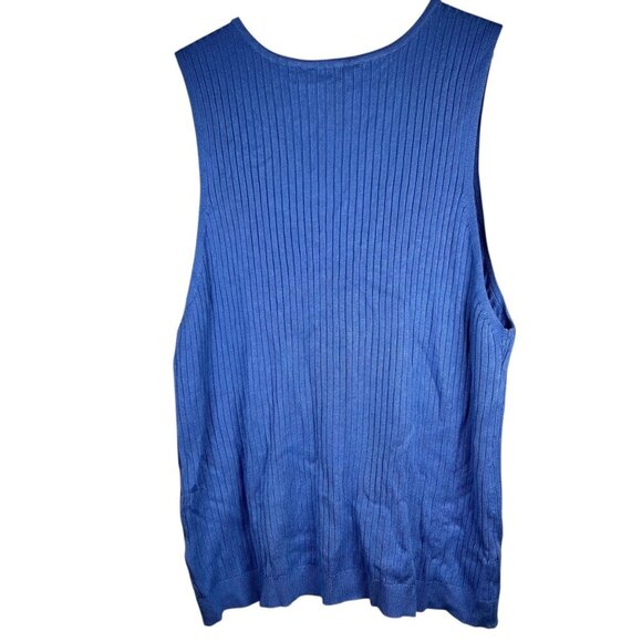 Soft Surroundings Soft Essentials Ribbed Sweater Tank Cardigan Set 3X Blue Stret - Picture 4 of 9